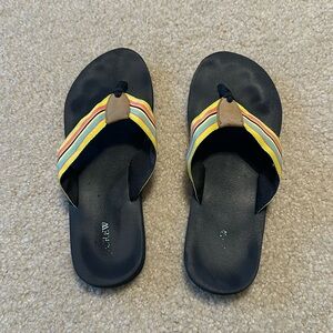 J.Crew sandals. Black and multi-colored.